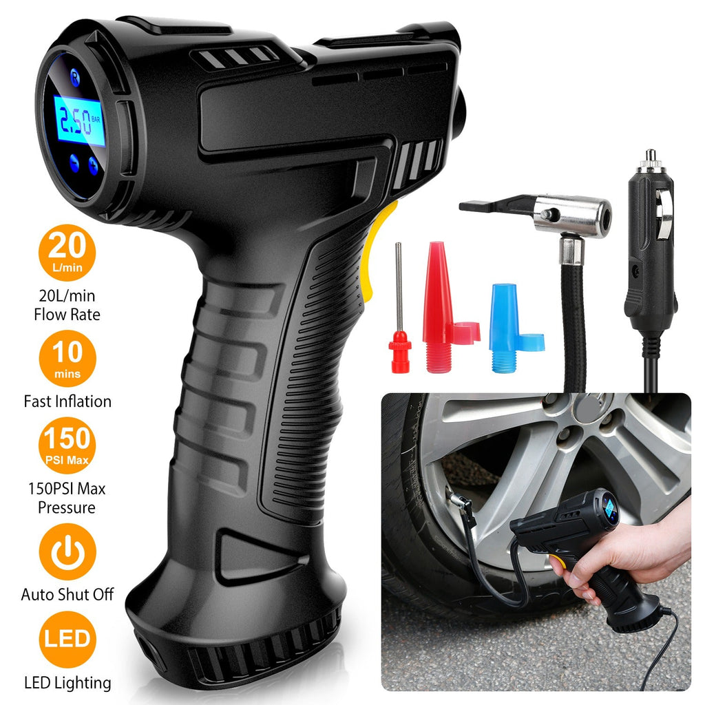 Portable Car Tire Inflator DC 12V Digital Car Air Compressor Electric