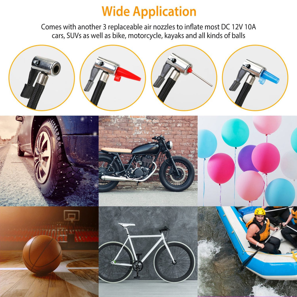 Portable Car Tire Inflator DC 12V Digital Car Air Compressor Electric