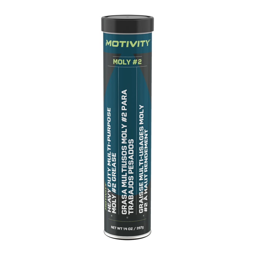 MOTIVITY Heavy Duty Moly Grease, NGLI 2, High Temp & Water Resistant - 10 Pack (14oz Tubes)