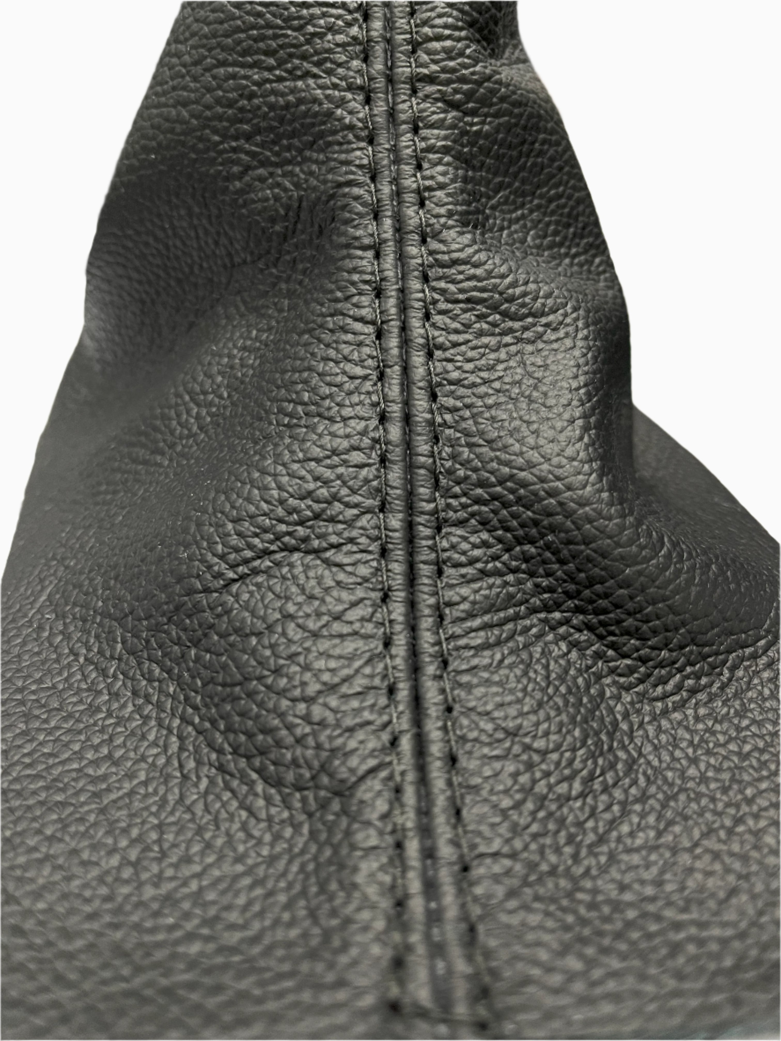 Black Stitch Leather Manual Shift Boot Cover For Ford Mustang GT 2010 2011 2012 2013 2014